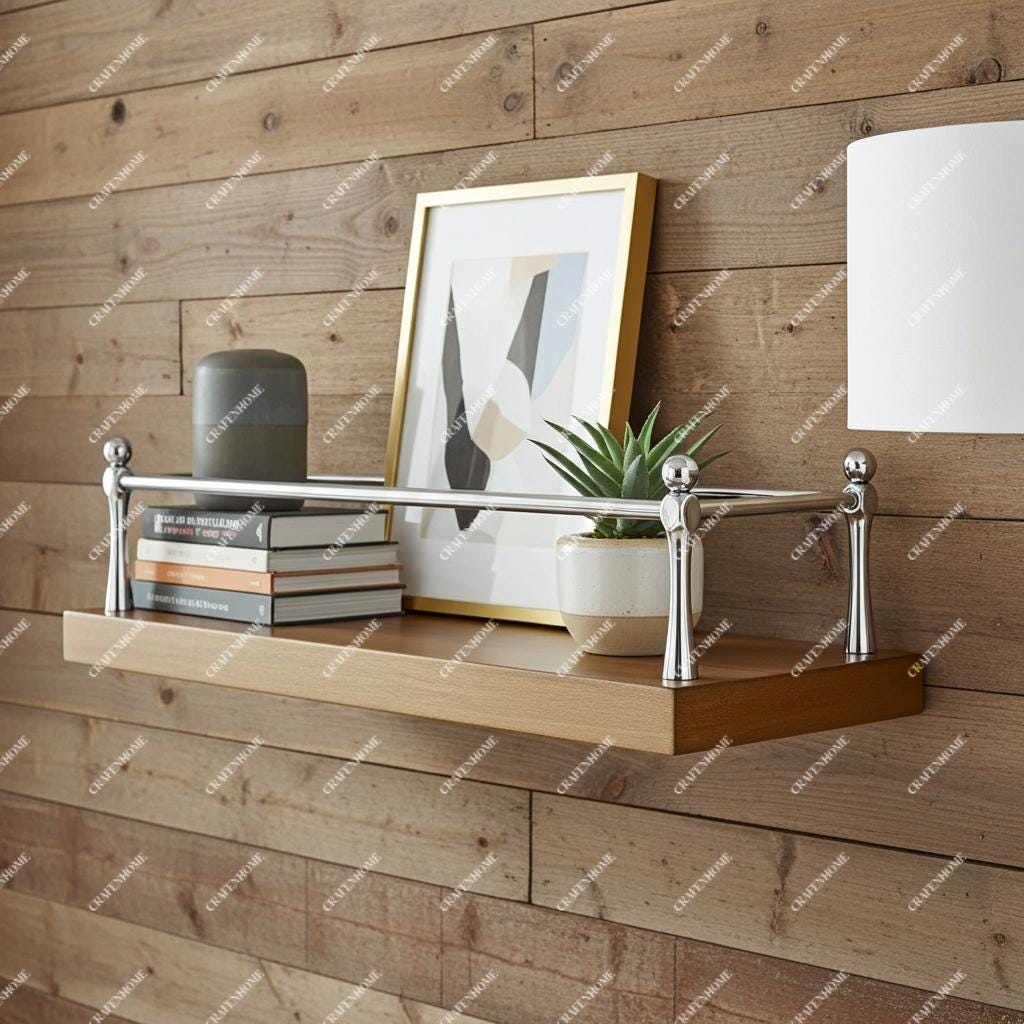 Shelf Gallery Rail – Chrome Rail for Open Shelving and Cabinets