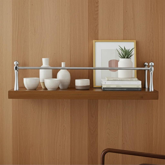 Shelf Gallery Rail – Chrome Rail for Open Shelving and Cabinets